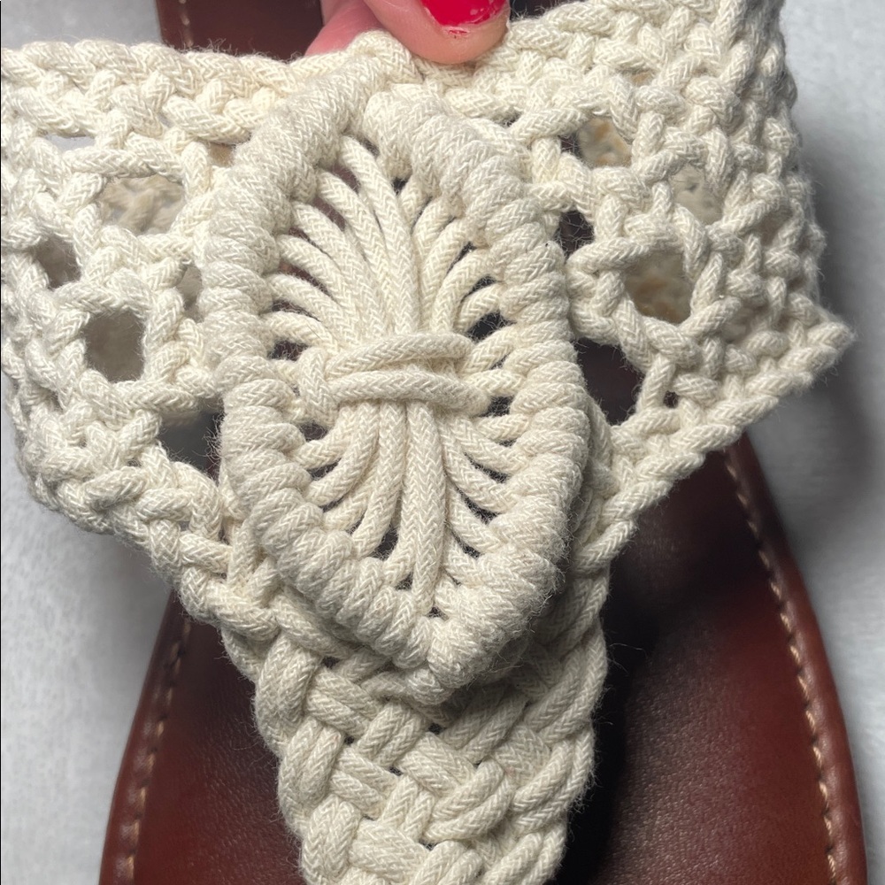 Torrid Cream Woven Sandals - Picture 3 of 5